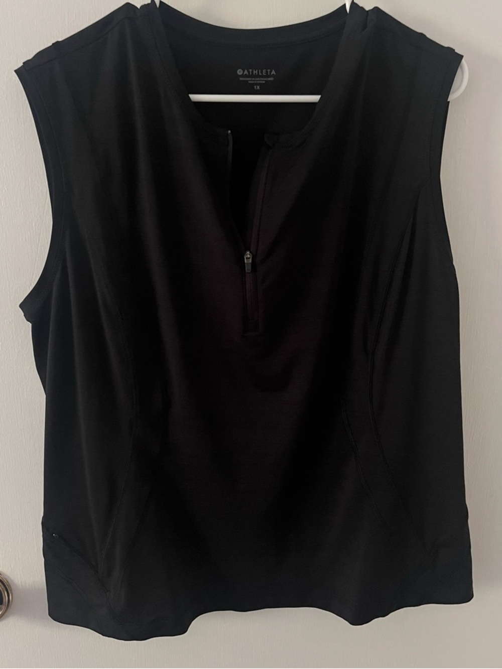 Athleta Pacifica Illume UPF Fitted Tank Quarter Zip Swim Top Water Sports 1X